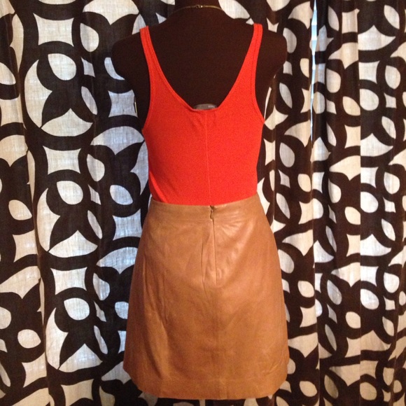 Vince Distressed Lambskin Mini Skirt - Picture 4 of 4